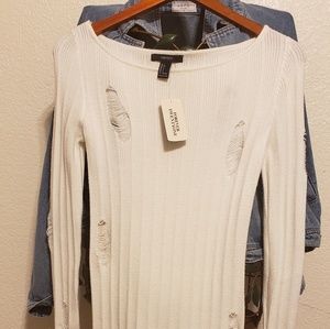 FOREVER 21 Distressed Sweater Top/Dress